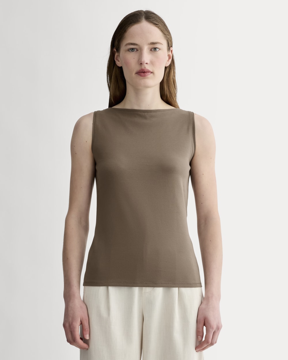 The Form Boatneck Tank | Deep Taupe