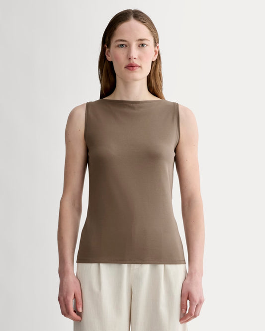 The Form Boatneck Tank | Deep Taupe
