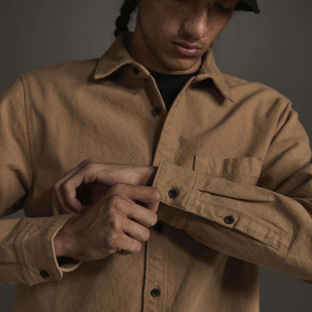 The Canvas Organic Cotton Overshirt | Cappuccino