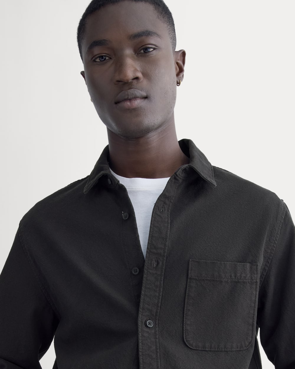 The Canvas Organic Cotton Overshirt | Black