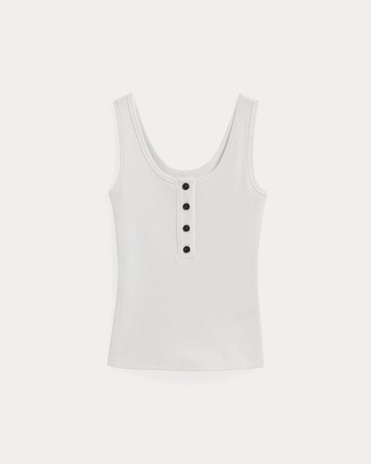 The Selfie Henley Tank | White