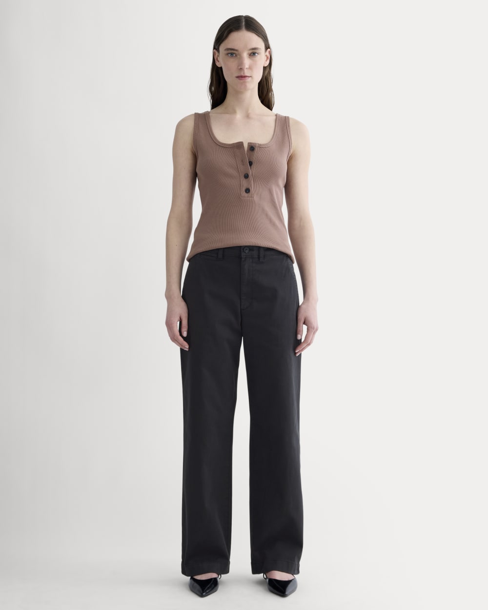 The Selfie Henley Tank | Mocha