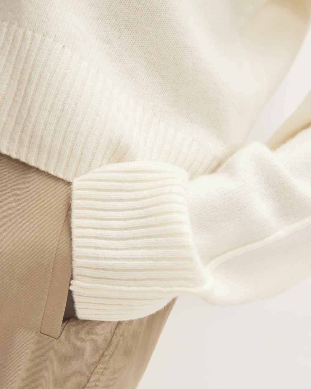 The Good Merino Wool Mockneck Sweater | Bone
