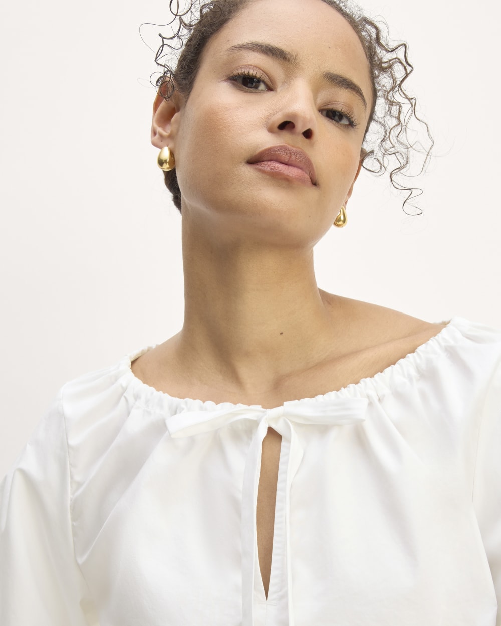 The Supima® Puff-Sleeve Top | White