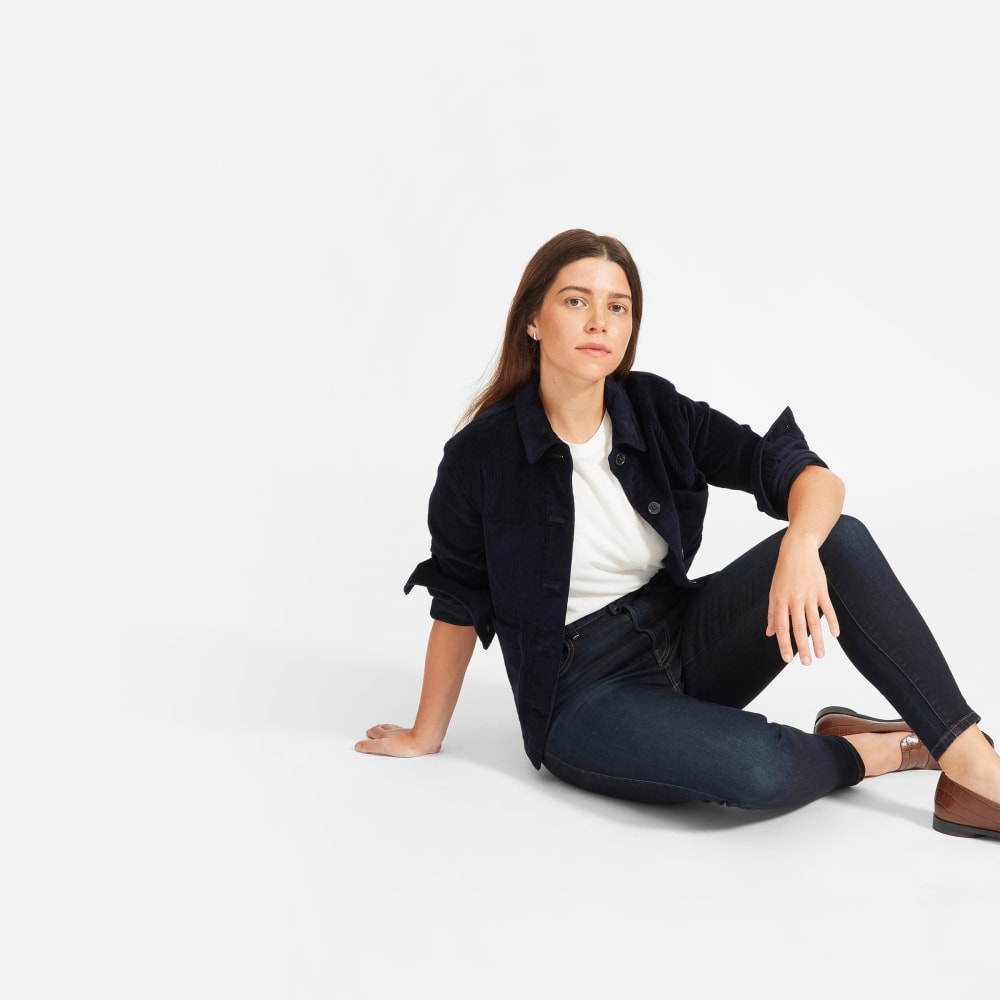 The Curvy Authentic Stretch High-Rise Skinny Jean | Dark Blue Wash | 26.5 Inseam