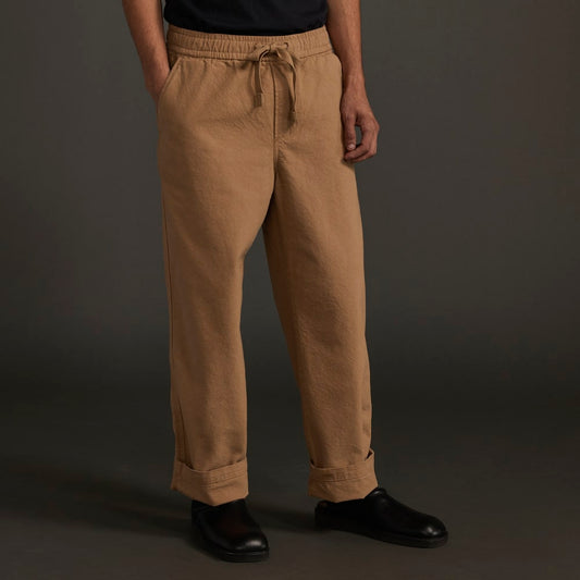 The Canvas Organic Cotton Drawstring Pant | Cappuccino