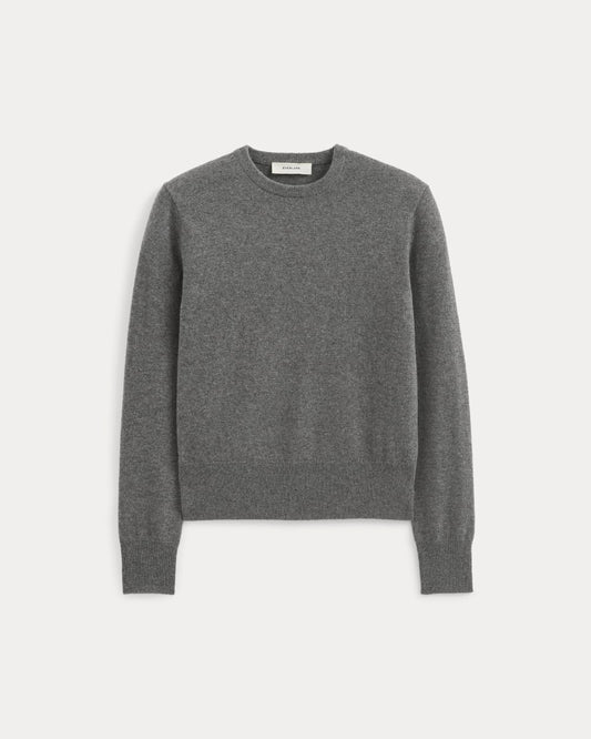 Cashmere Slim Crew Sweater | Heather Charcoal