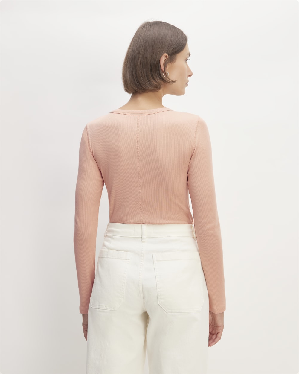 The Luxe Rib Henley | Blush Pink