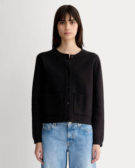 The Crew Cardigan in Everyday Cotton | Black