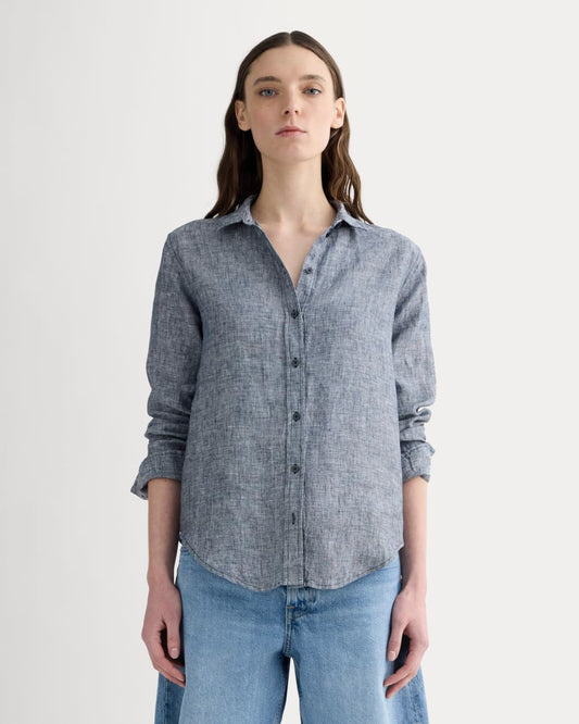 The Must-Have Shirt in Linen | Navy Chambray
