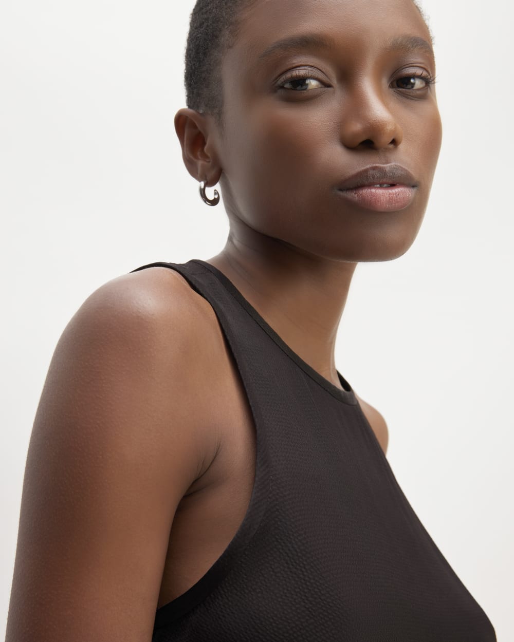 The Satin Racerback Top | Black