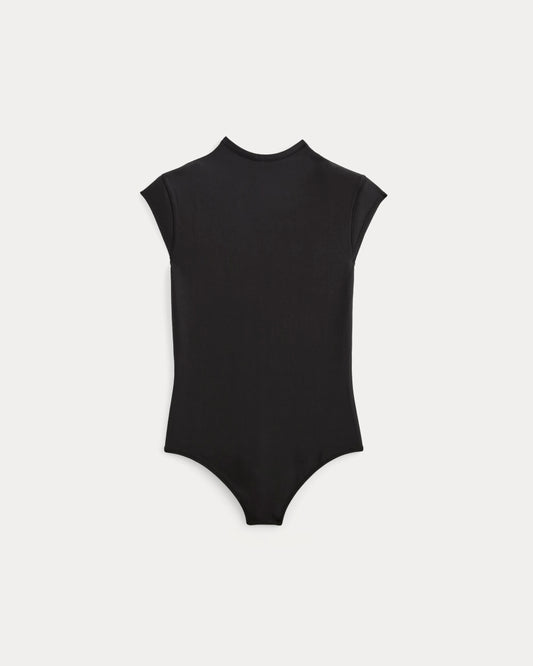 The Form Funnel-Neck Bodysuit | Black