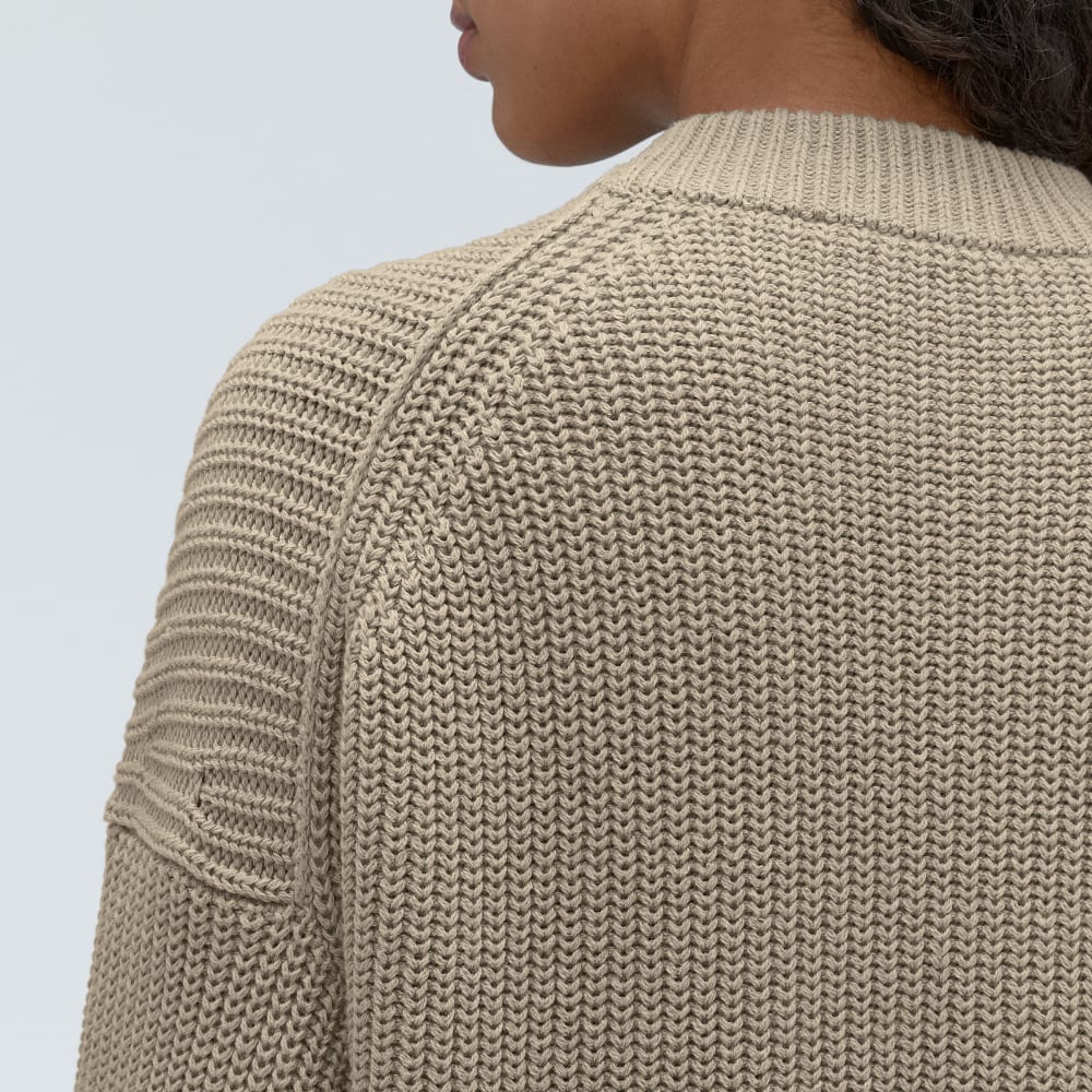 The Texture Cotton Crew | Trench Coat Khaki