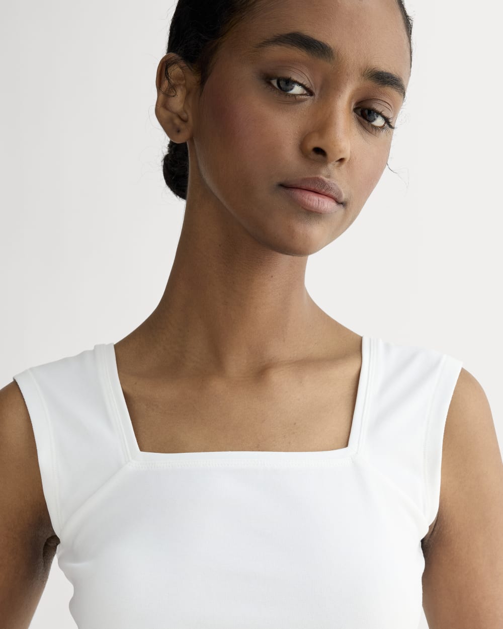 The Form Square-Neck Tank | White