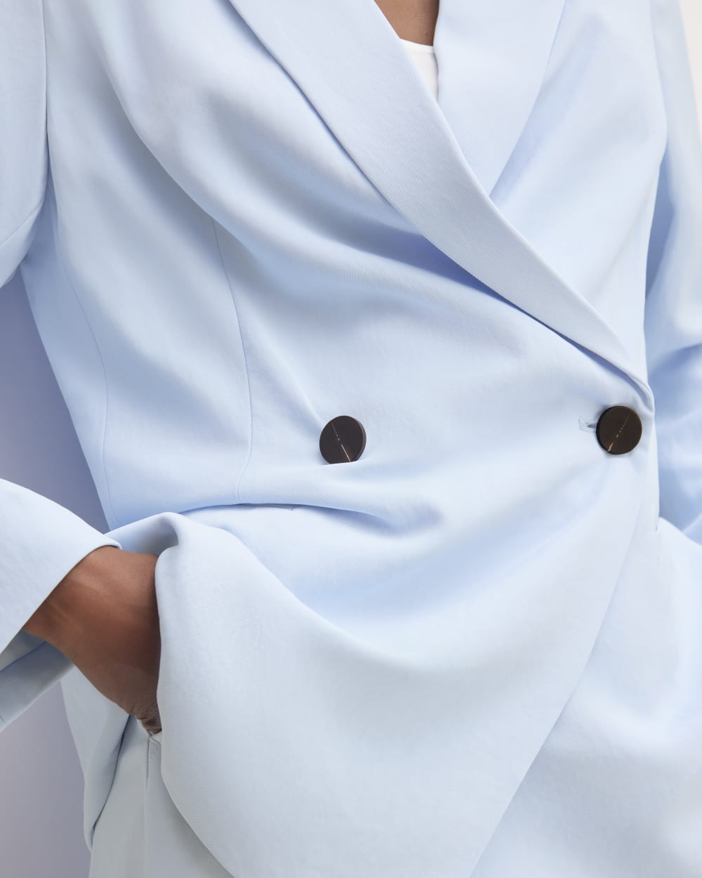 The Drapey Blazer | Chambray Blue