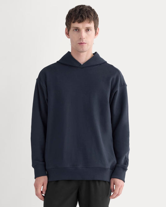 Twill Terry Jacquard Hoodie | Navy