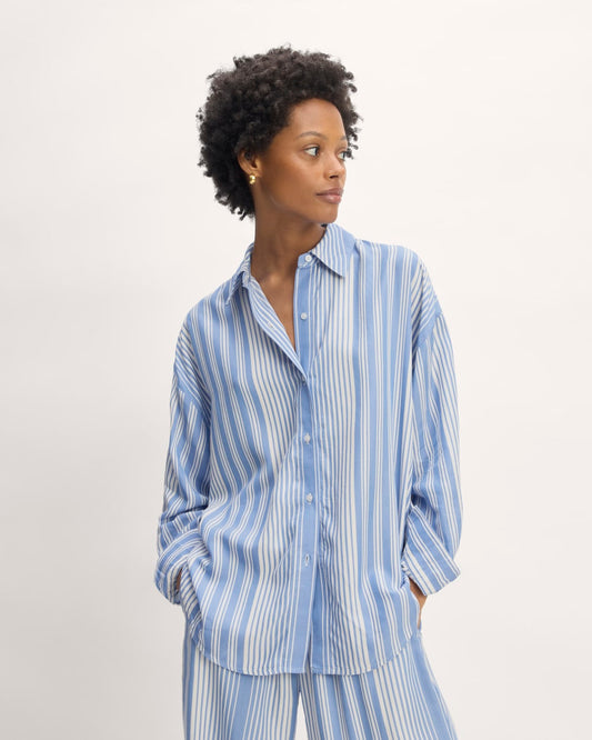 The Oversized Shirt in Butterlite | Granada Sky Blue / Bone