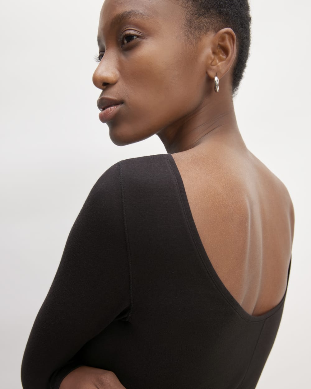 The Supima® Form Scoop-Back Tee | Black