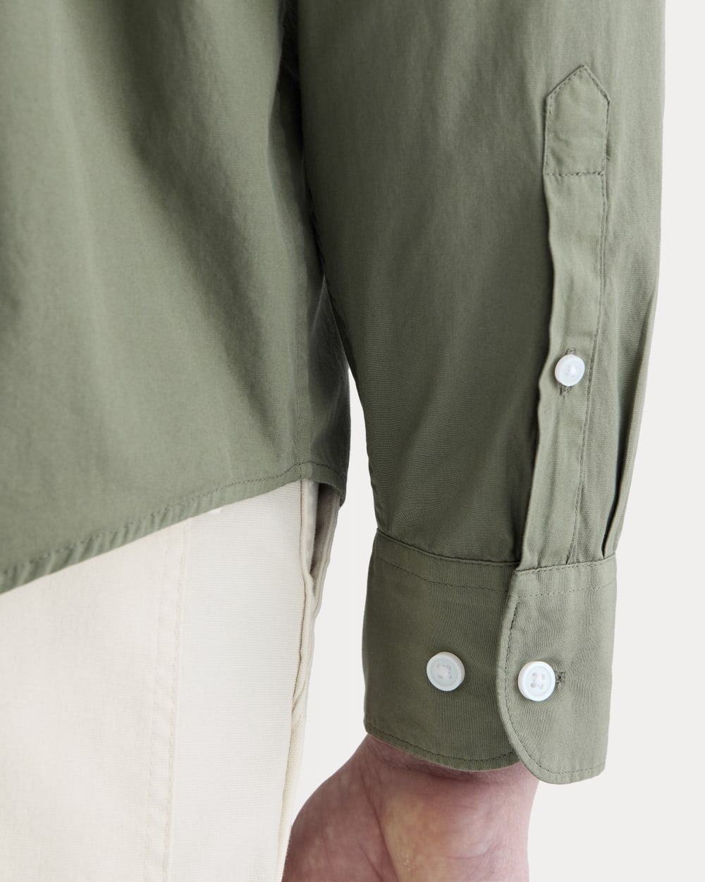 The Washed Poplin Shirt | Lichen Green
