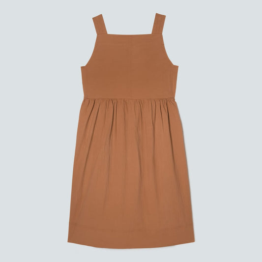The Seersucker Midi Dress | Tawny Brown