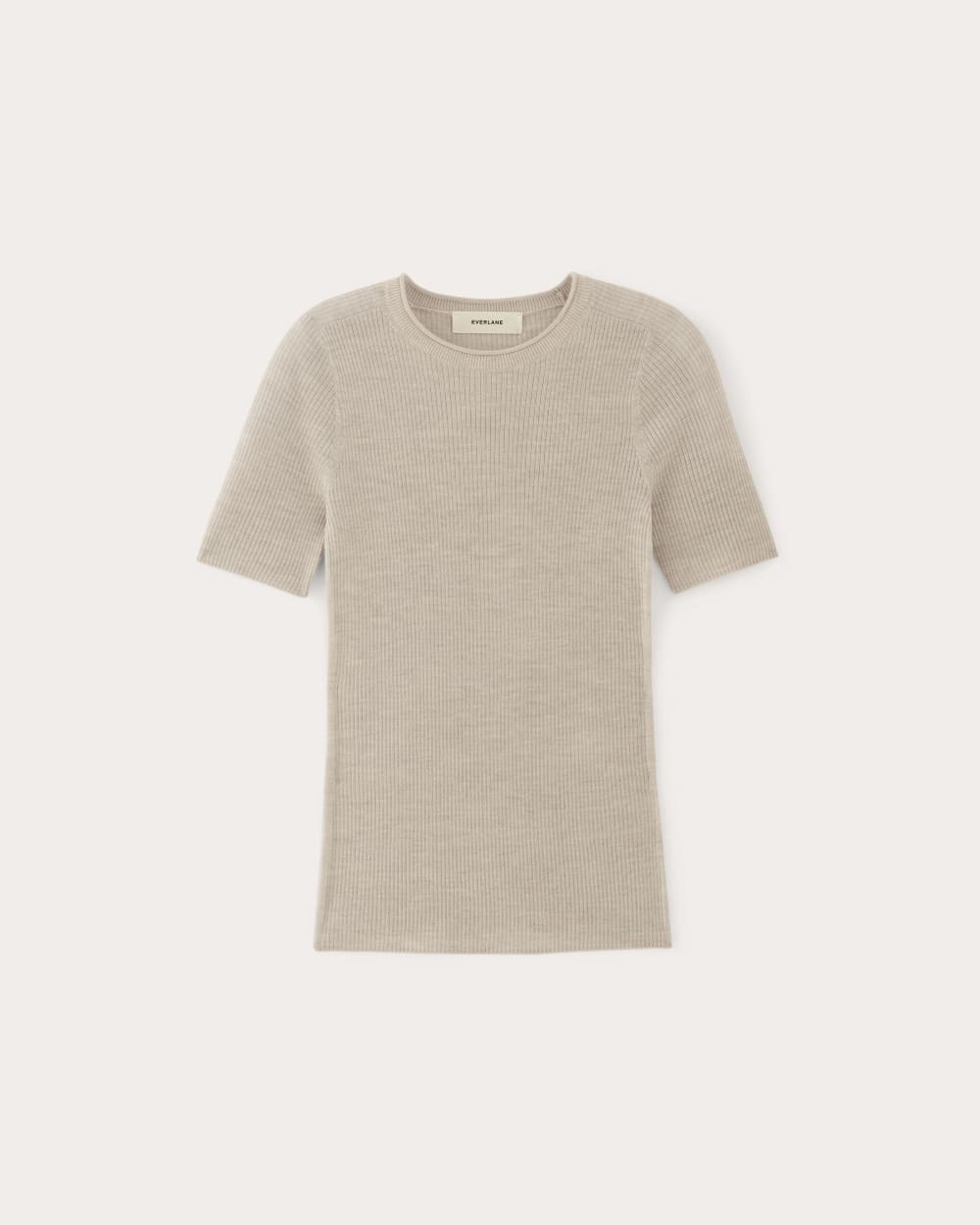 The Sweater Tee in Ultrasoft Merino | Heather Oatmeal