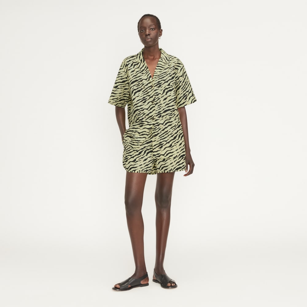 The Poplin Boxer Short | Pale Yellow Tiger Stripe