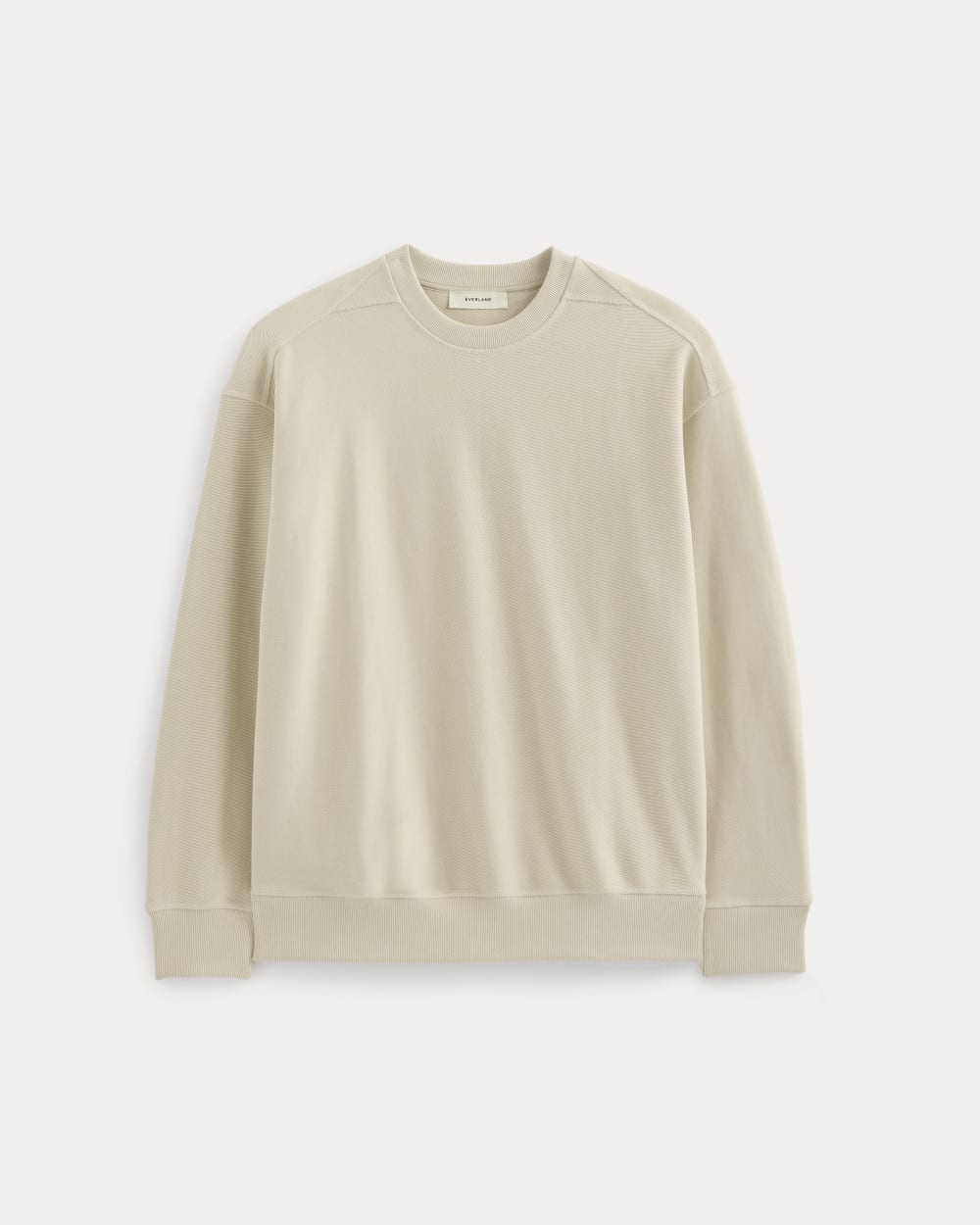 Twill Terry Jacquard Crew Sweatshirt | Peyote