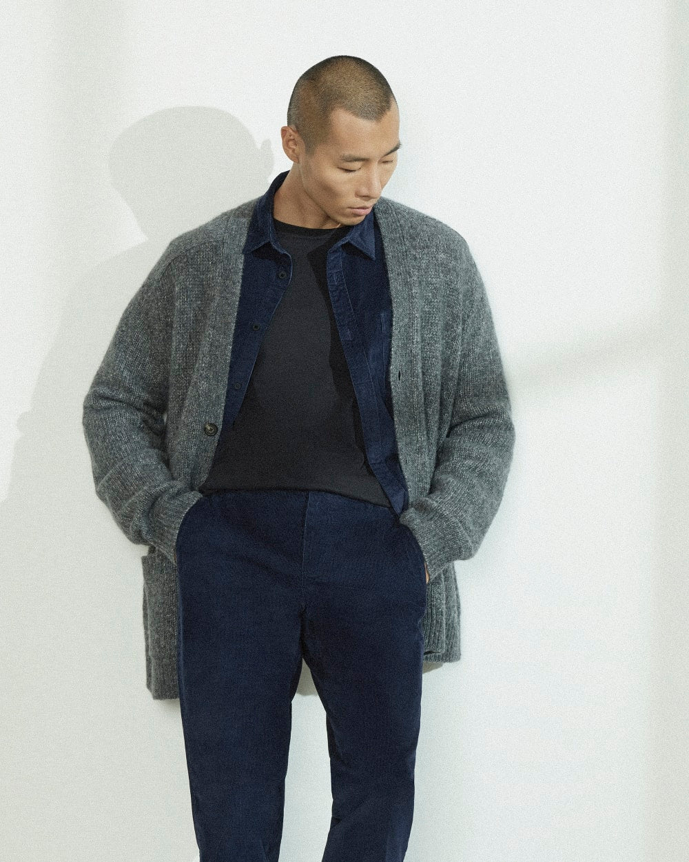 The Cloud Relaxed Cardigan | Heathered Dark Charcoal