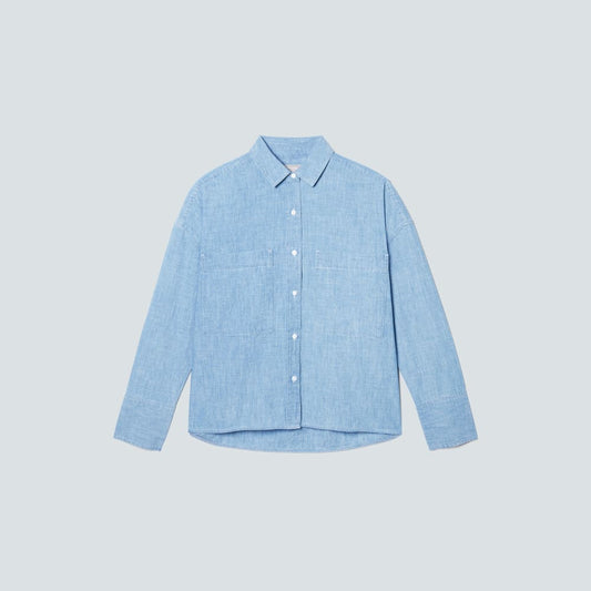 The ReChambray Boxy Shirt | Mid ReChambray