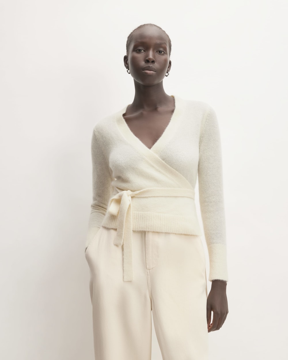 The Alpaca Wrap Sweater | Snow