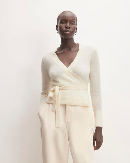 The Alpaca Wrap Sweater | Snow