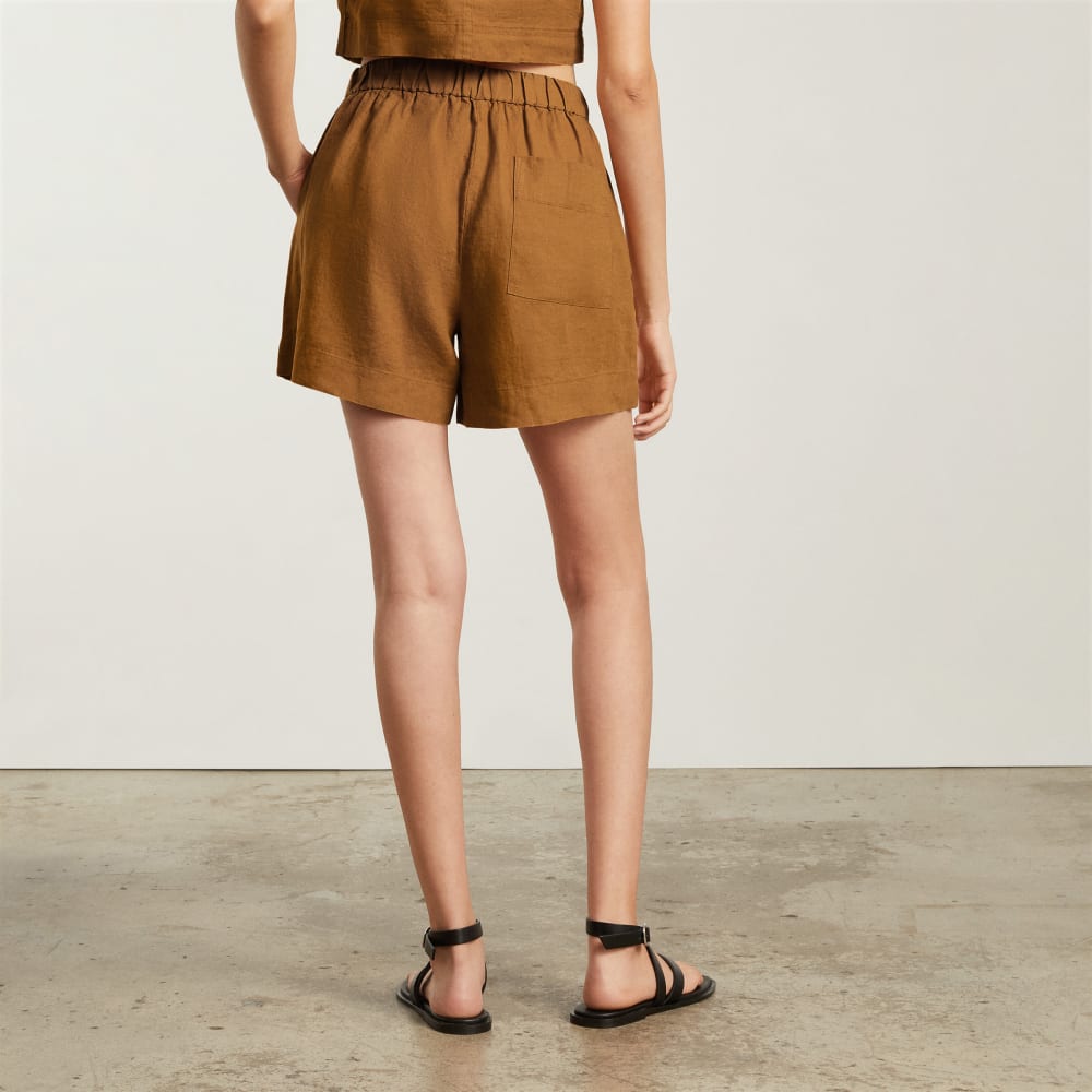 The Linen Boxer Short | Tawny Brown