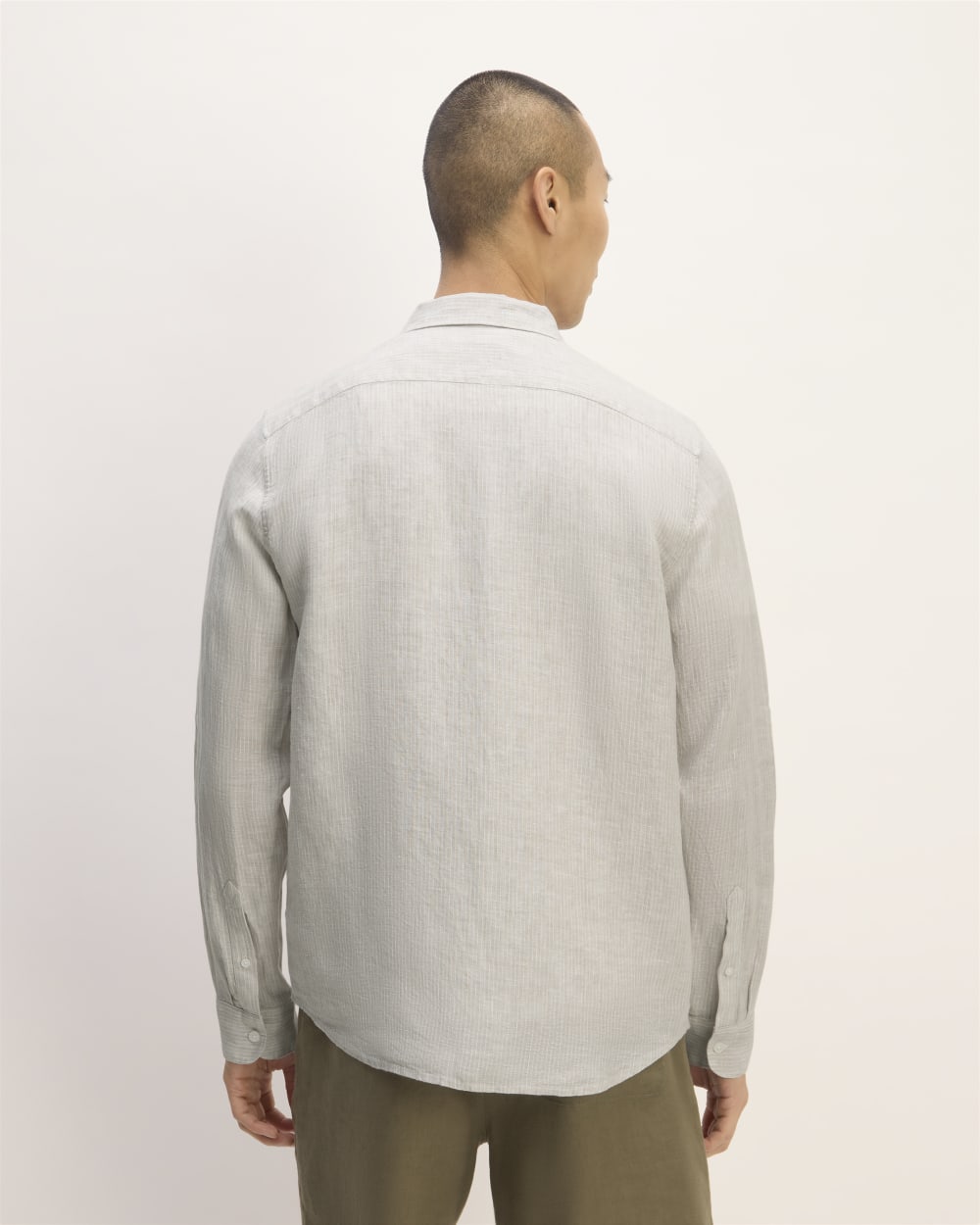 The Classic Shirt in Linen | Stone / White
