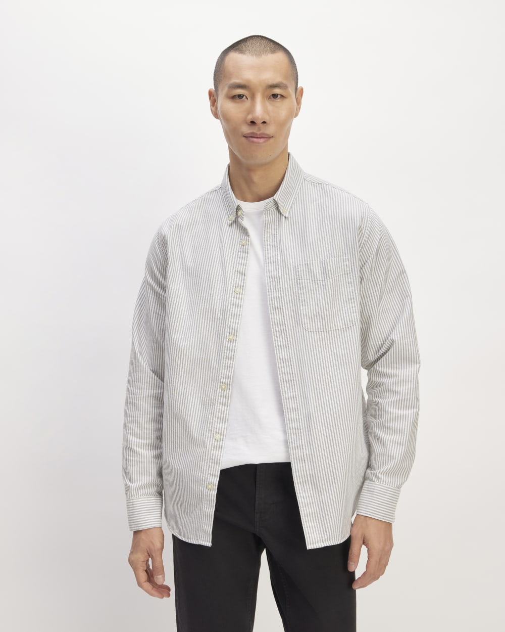 The Classic Oxford Shirt | Charcoal / White | Tall