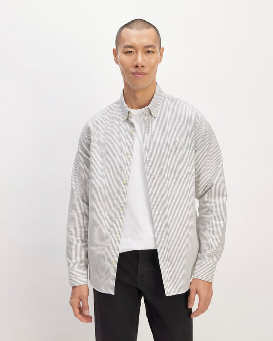 The Classic Oxford Shirt | Charcoal / White | Tall