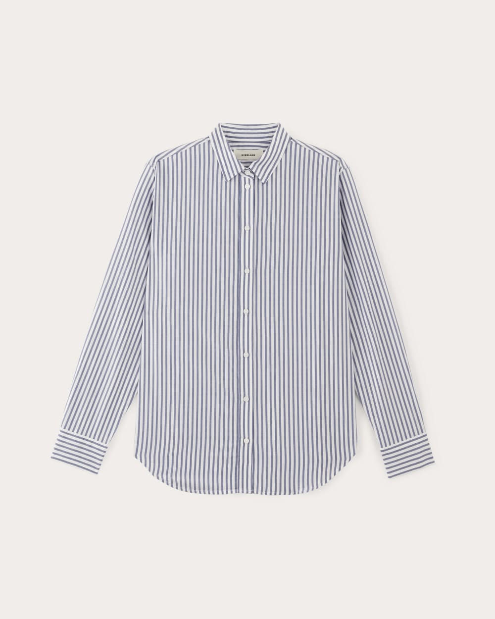 The Must-Have Shirt in Silky Cotton | White / Bellwether Blue