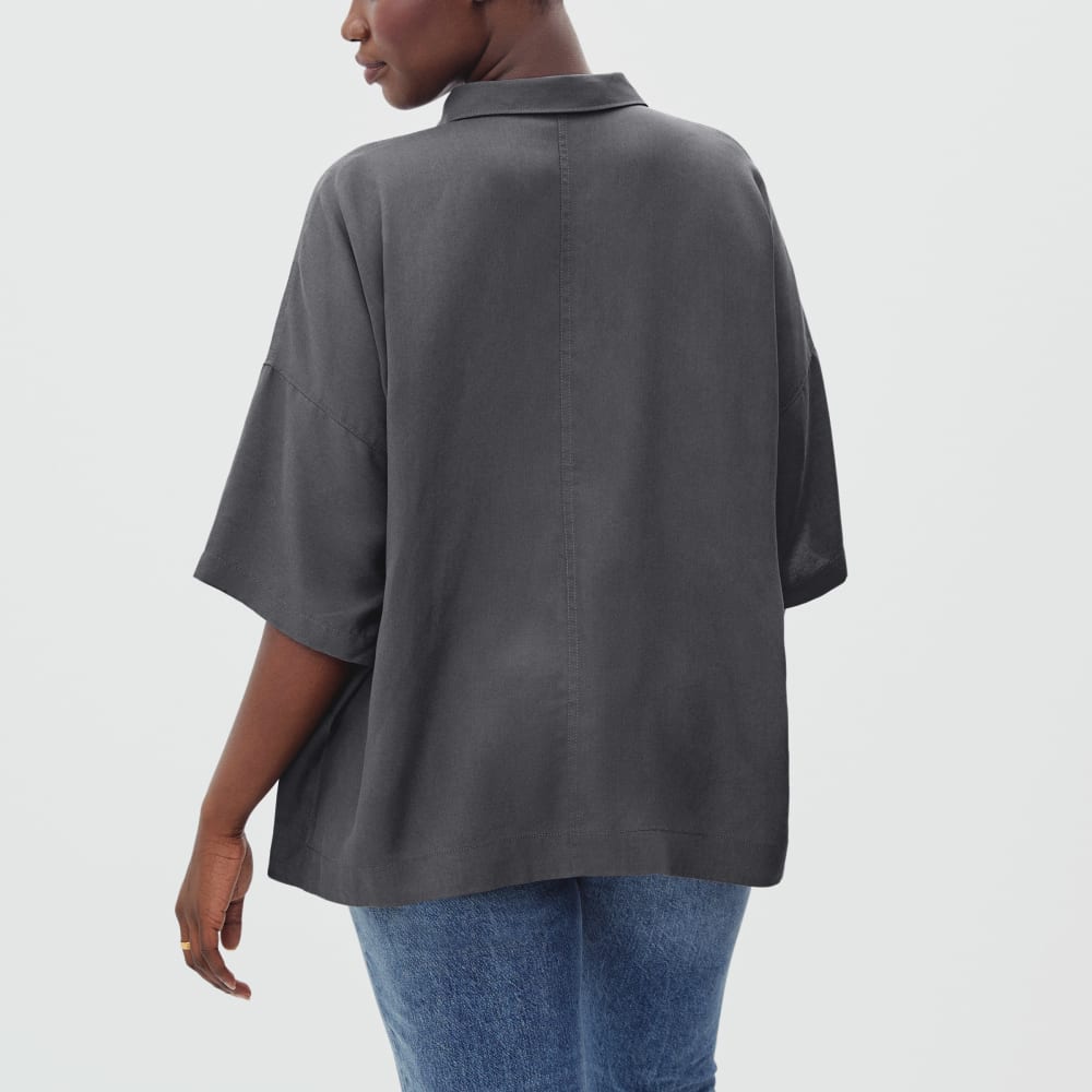 The Drapey Square Shirt | Slate Grey