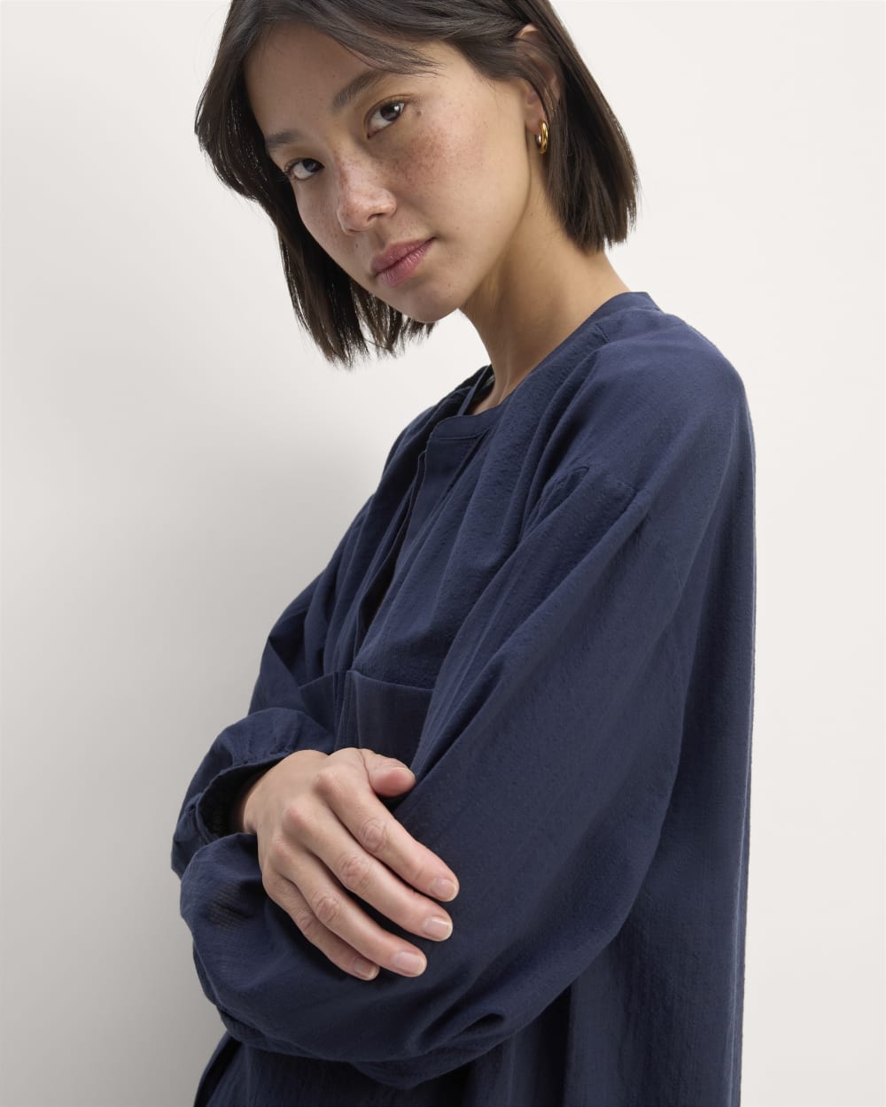 The Gauze Caftan Dress | Navy