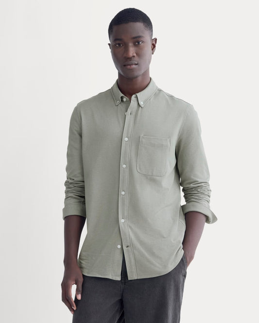 The Startup Shirt | Chambray Deep Lichen Green