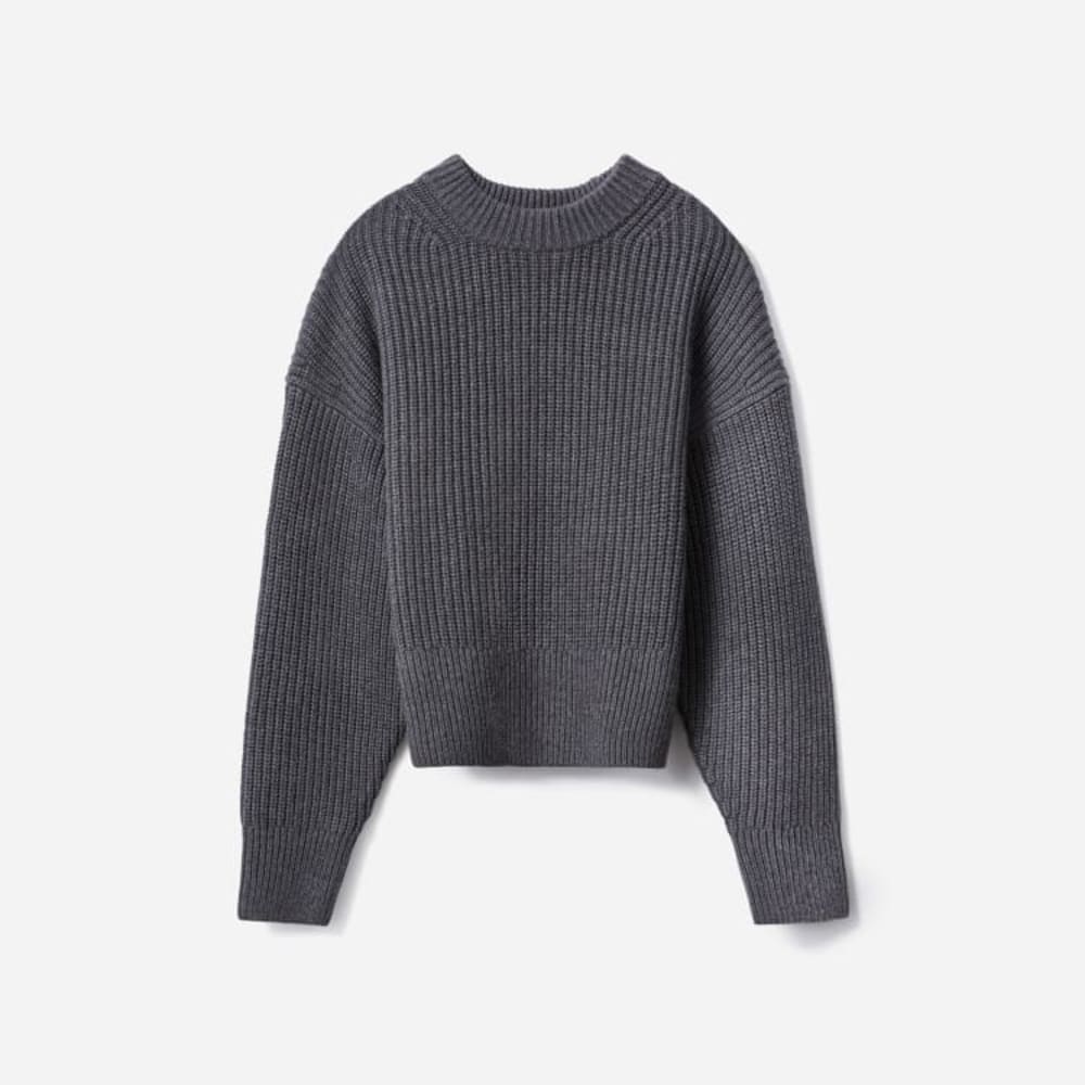 The Texture Cotton Crew | Heathered Charcoal