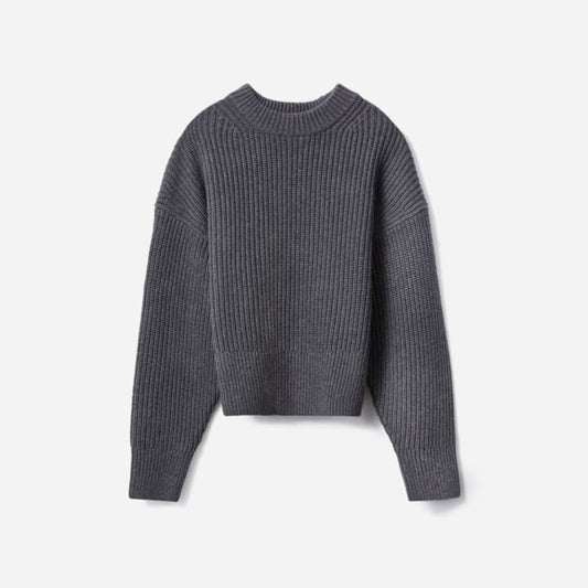 The Texture Cotton Crew | Heathered Charcoal