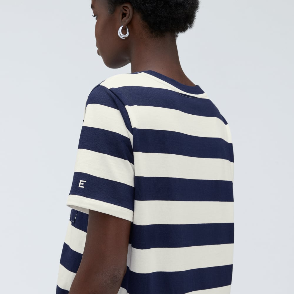 The Organic Cotton Weekend Tee Dress | Navy / Canvas