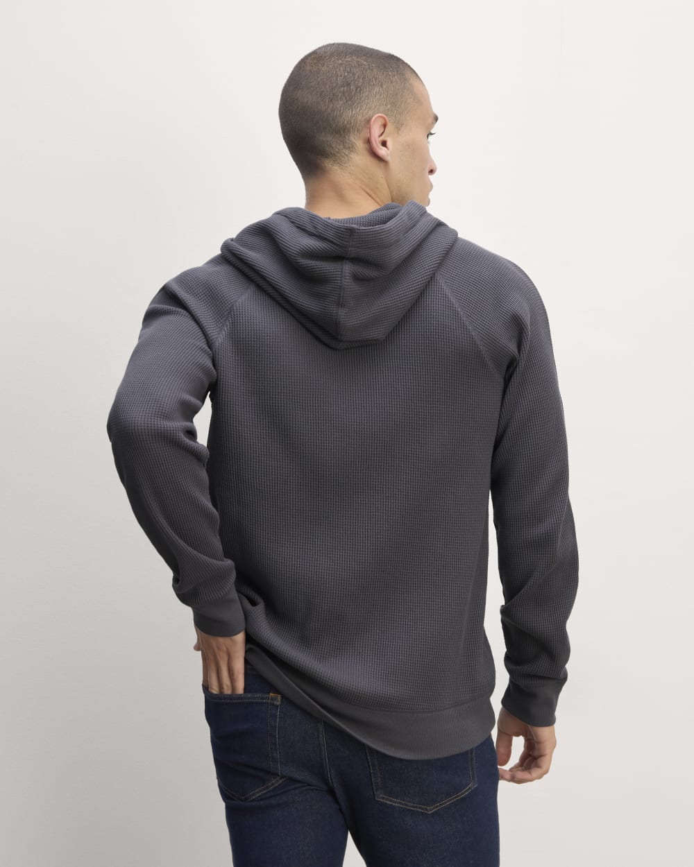 The Waffle-Knit Hoodie | Graphite