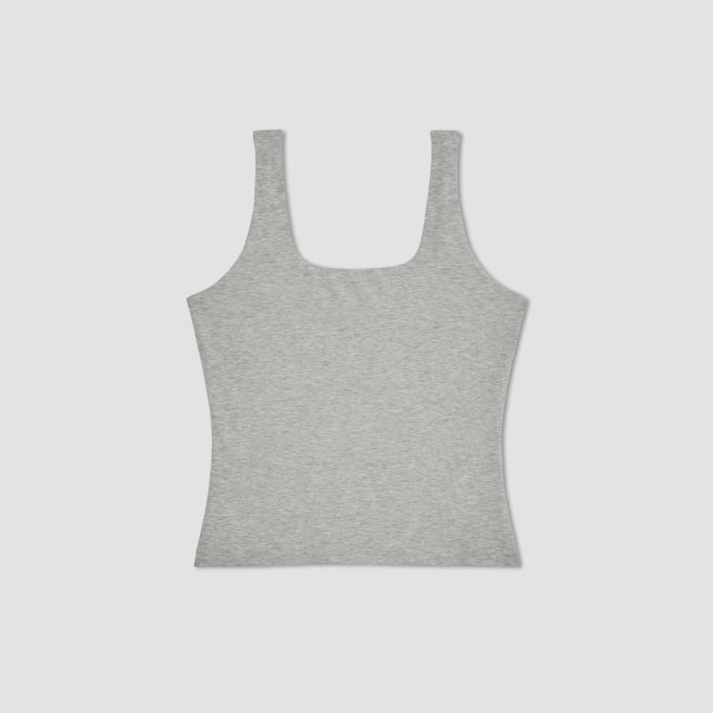 The Supima® Sleeveless Top |  Heathered Grey