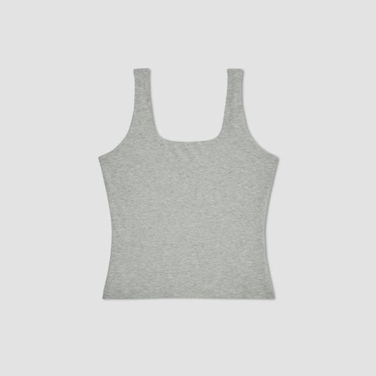 The Supima® Sleeveless Top |  Heathered Grey