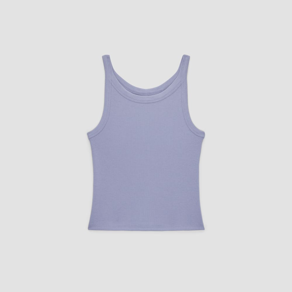 The Pima Micro-Rib Short Tank | Cornflower Blue