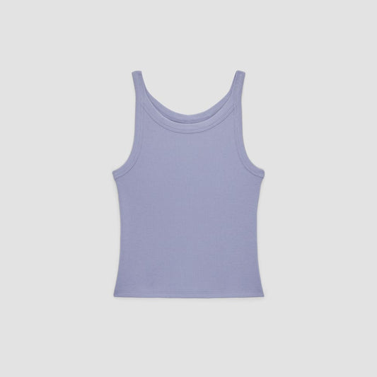 The Pima Micro-Rib Short Tank | Cornflower Blue