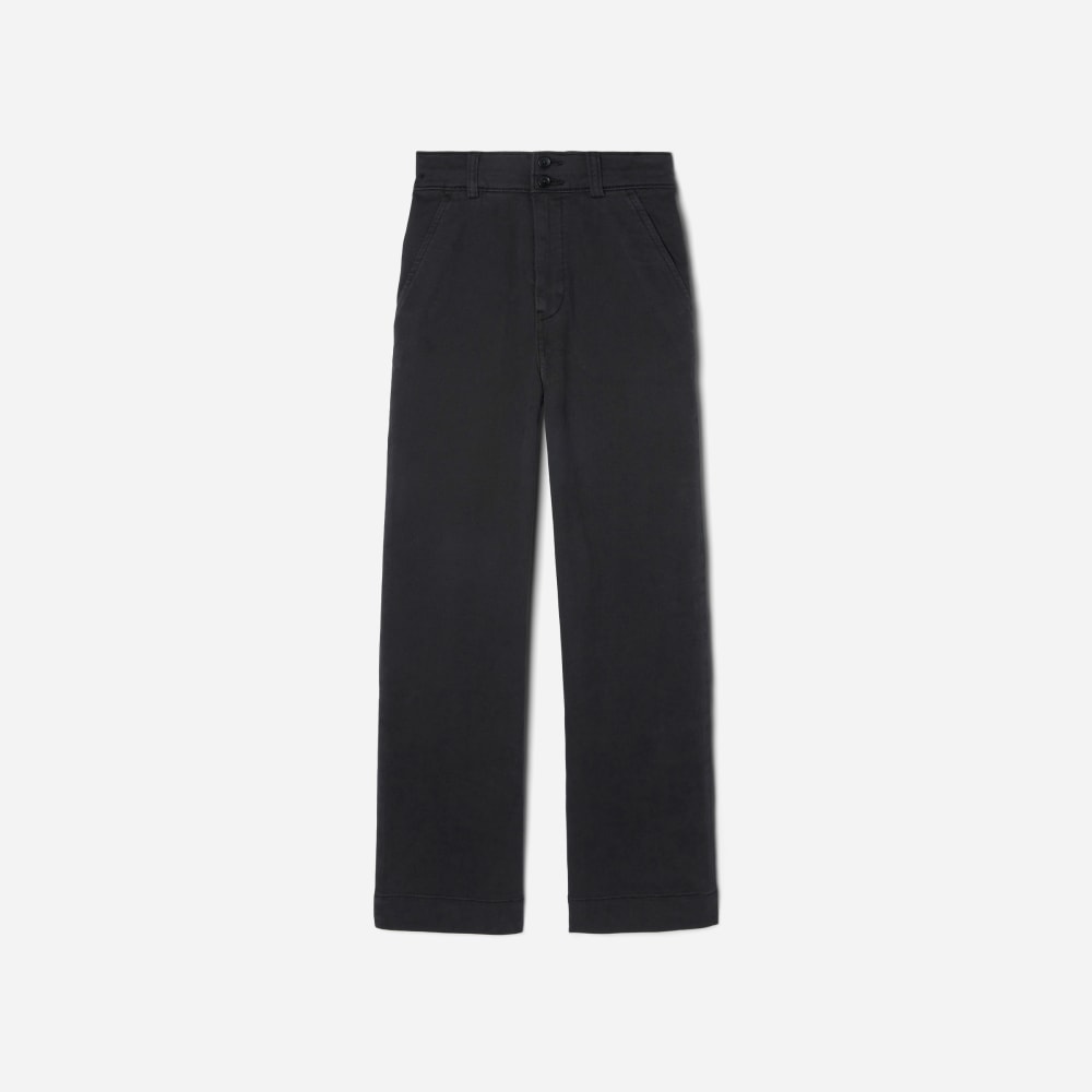 The Organic Wide-Leg Pant | Black
