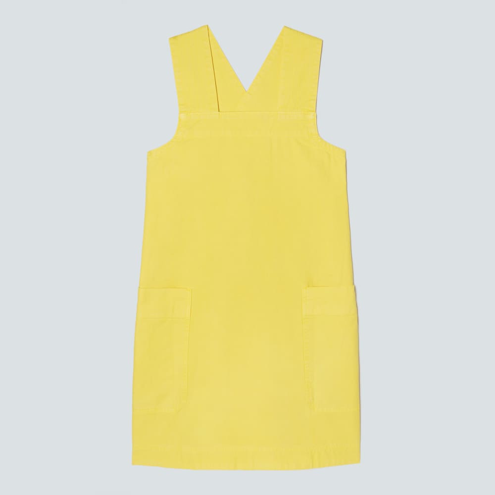 The Cross-Back Apron Mini Dress | Lemon
