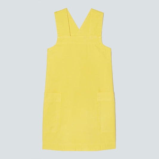 The Cross-Back Apron Mini Dress | Lemon